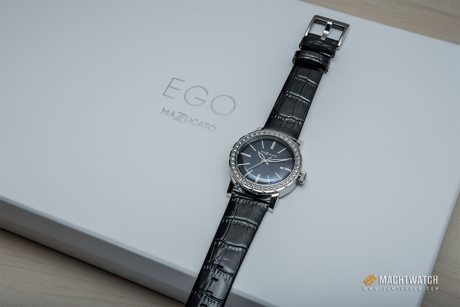 Ego Mazzucato EGO3 LH V2 Ladies Mother Of Pearl Dial Black Leather Strap + Extra Case + Extra Strap Machtwatch